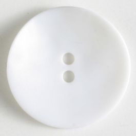 White Lipped Round Fashion Button - 40mm with 2 Holes - 400114