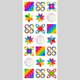 Northcott | Patti Carey | Color Play | Colorsphere Blocks Panel