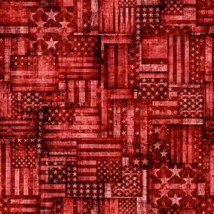 1776 Flag Patchwork in Red
