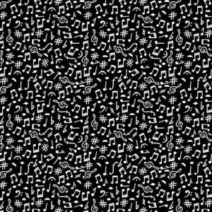 All That Jazz Musical Notes in Black