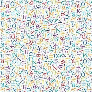 Amazing Alphabet Letters in White