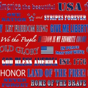 American Truckers Patriotic Phrases in Red