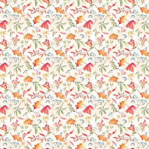 Autumn Day Leaves and Berries in Ivory