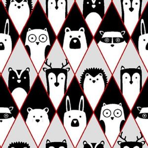 Be Wild Gray Argyle Faces