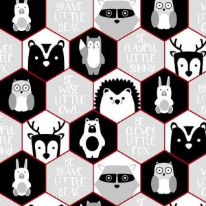 Be Wild Gray Honeycomb Faces