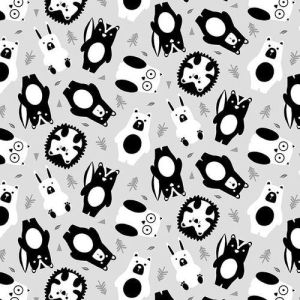 Be Wild Gray Tossed Woodland Friends