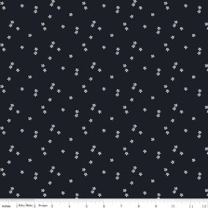 Blue Blooms and Threads Mini Flowers in Navy