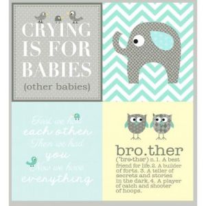 Bro.ther Sis.ter Teal Panel