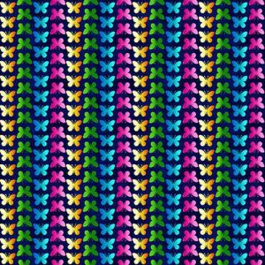 Butterfly Bliss Butterfly Ombre Stripe in Navy