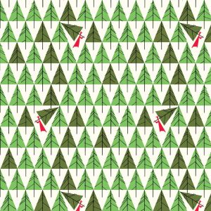 Charley Harper Holidays White Geo Trees