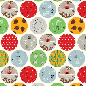 Charley Harper Holidays White Ornaments