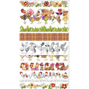 Chicken Chique White Chickens  Flowers