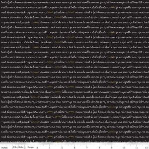 Chloe  Friends Black French Script wGold Metallic