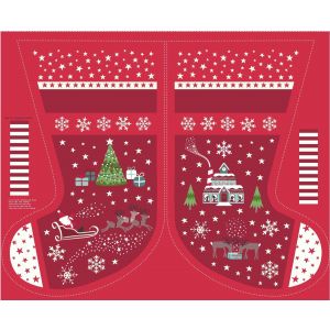 Christmas Glow Red Stocking Glow In The Dark Panel