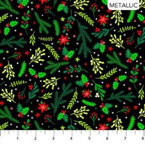 Christmas Magic Holiday Greenery in Black