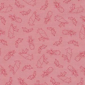 Cotton Tale Bunny Outlines in Pink