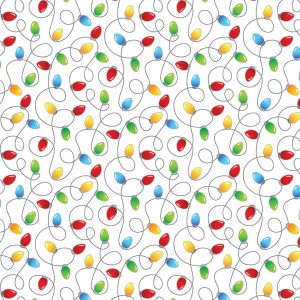 Country Christmas Holly Jolly Lights in White