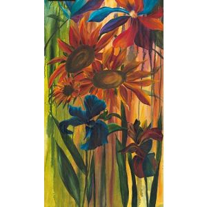 Daydreamin Bouquet Panel in Salsa 1