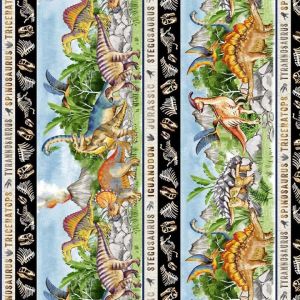 Dinosaurs Dinosaurs Dinosaur Parade Border Print