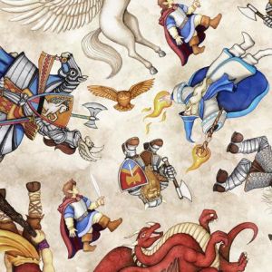 Dragon Quest Fantasy Characters in Ecru
