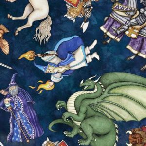 Dragon Quest Fantasy Characters in Navy