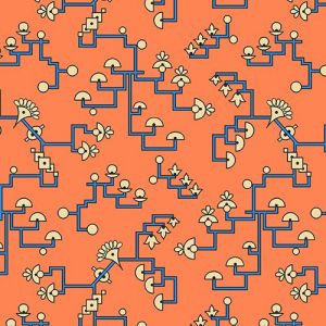 Egyptian Collection Glyph Vine in the color Orange