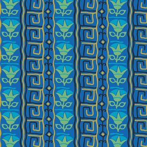 Egyptian Collection Lotus Stripe in the color Gold and Blue