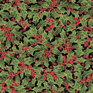 Evergreen Bows Holly in Black