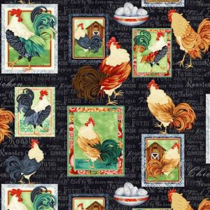 Farm Raised Black Roosters Patch