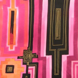 Fashionista Gilded Ikat in the color Fuschia