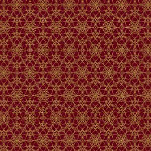 Festive Medley Poinsettia Medallion in Berry Red