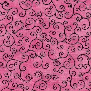 Flower Fantasy Scrolling Vines in Pink