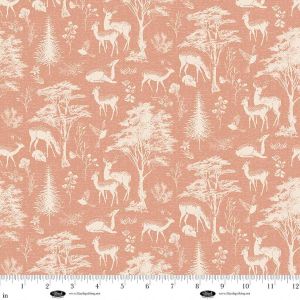 Forest Memoirs Deer with Trees in Light Mauve