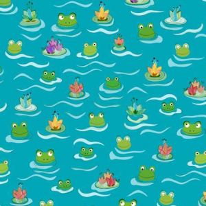 Froggy Pond Frog Heads  Pods in Turquoise