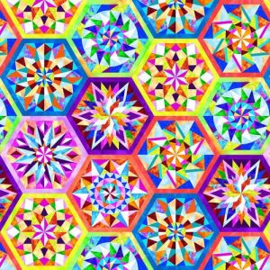 Geofetti II Geo Hexies in Rainbow