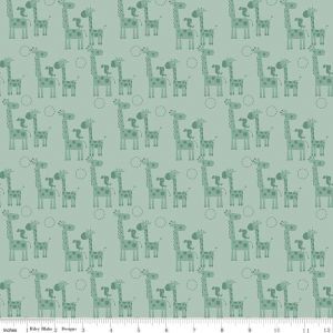 Giraffe Crossing Teal Giraffe