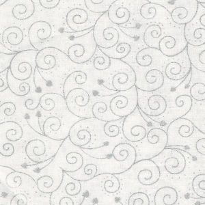 Glimmering Silver Swirls