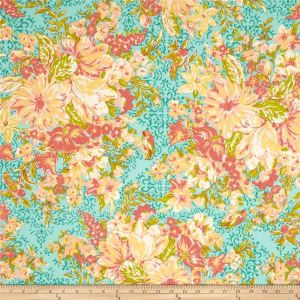 Glorious Garden In Full Bloom in Aqua