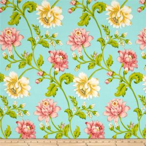 Glorious Garden Rosehip in Aqua