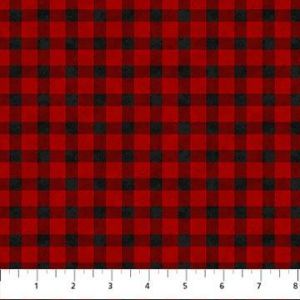 Golden Christmas Big Buffalo Checkers in Black  Red