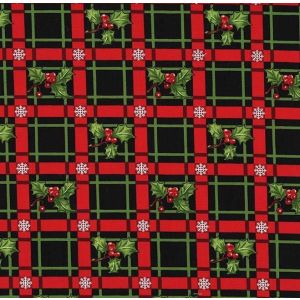Happy Holly-Days Black Holly-Day Plaid