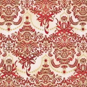 Holiday Flourish Damask in the color Holiday