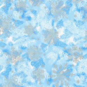 Holiday Flourish Snowflakes and Pine in Sky