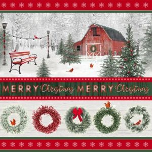 Holiday Wishes White Barn Scene