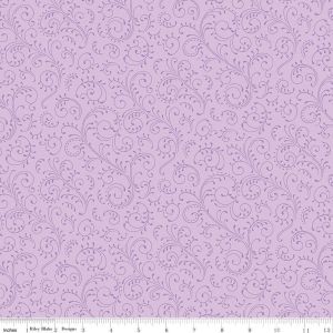 Hydrangeas in the Garden Scrolls in Lavender