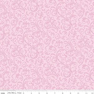 Hydrangeas in the Garden Scrolls in Pink