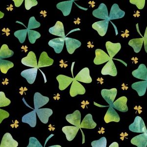 Irish Charm Black Shamrocks