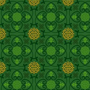 Irish Charm Green Celtic Medallions