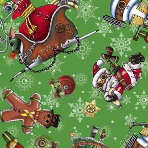 Its A Steampunk Christmas Tossed Icons in Greens