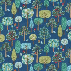 Jolly Farm Trees on Blue